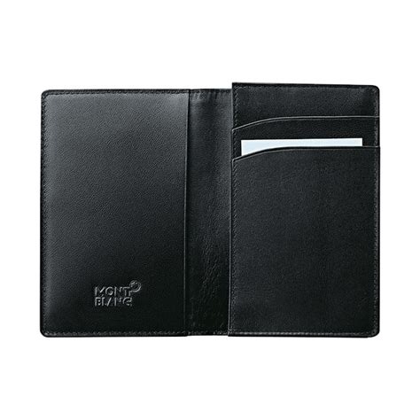 Black Leather Meisterstück Business Card Holder 14108.